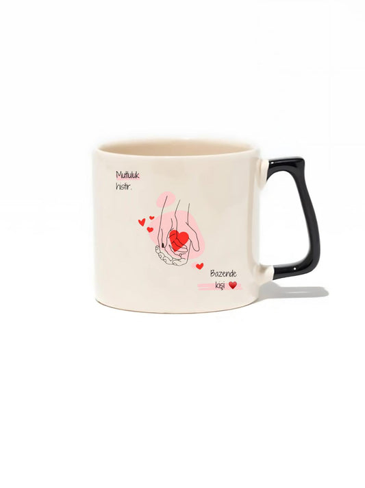 Mutluluk Histir Bazen de Kişi ❤️ - Hediye Seramik Kupa