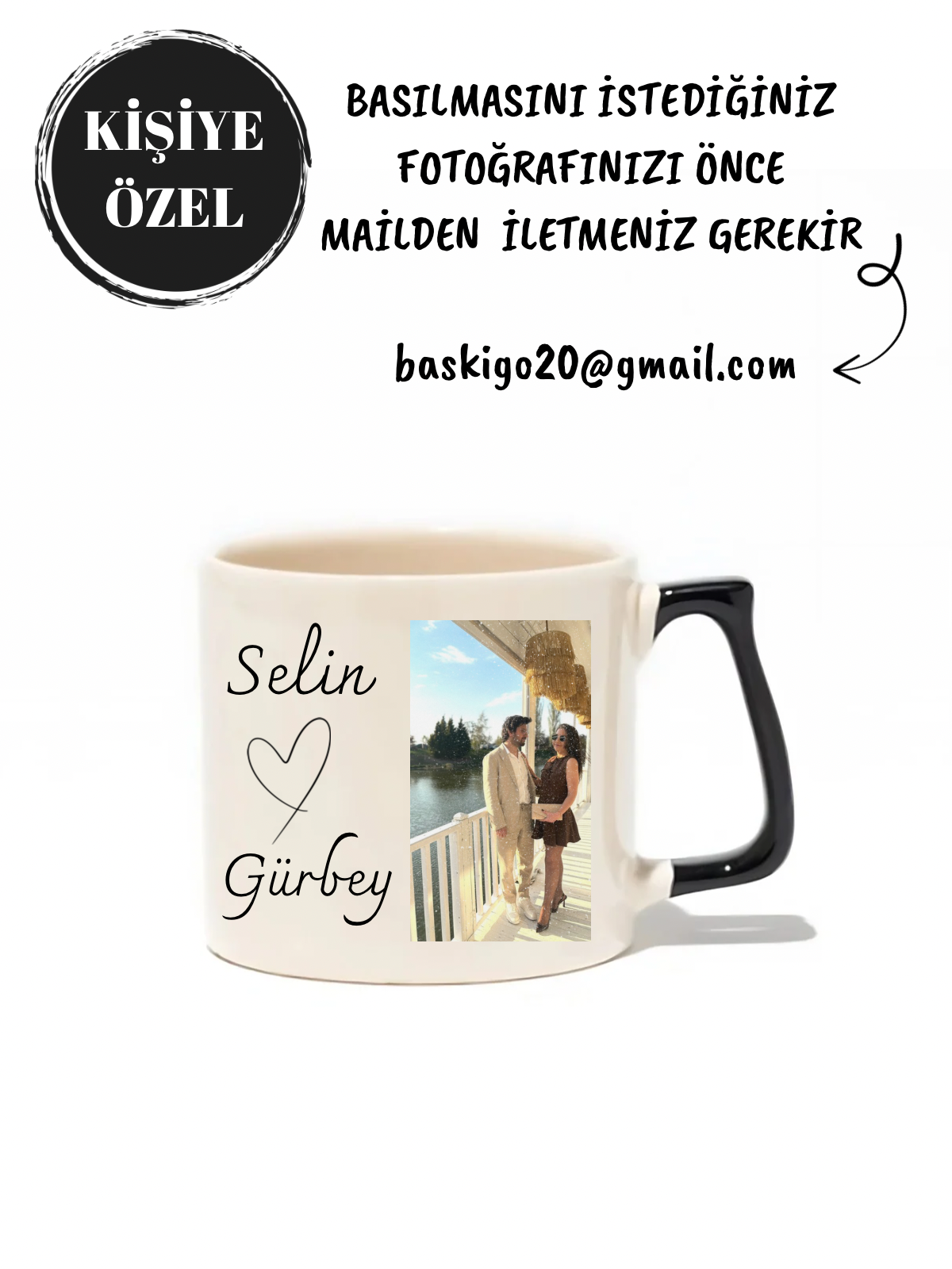 Kişiye Özel İsimli Ve Fotoğraf Baskılı Lüks Kupa- Hediye Seramik Kupa