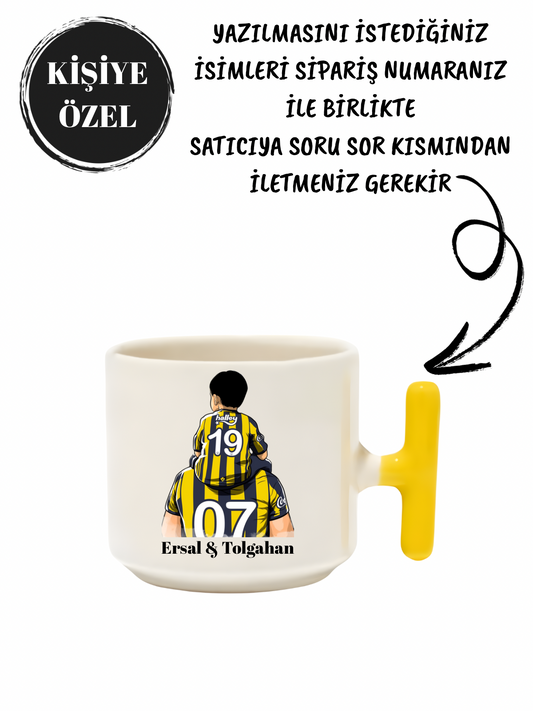 Kişiselleştirilebilir Fenerbahçe Latte Fincanı- Hediye Seramik Kupa