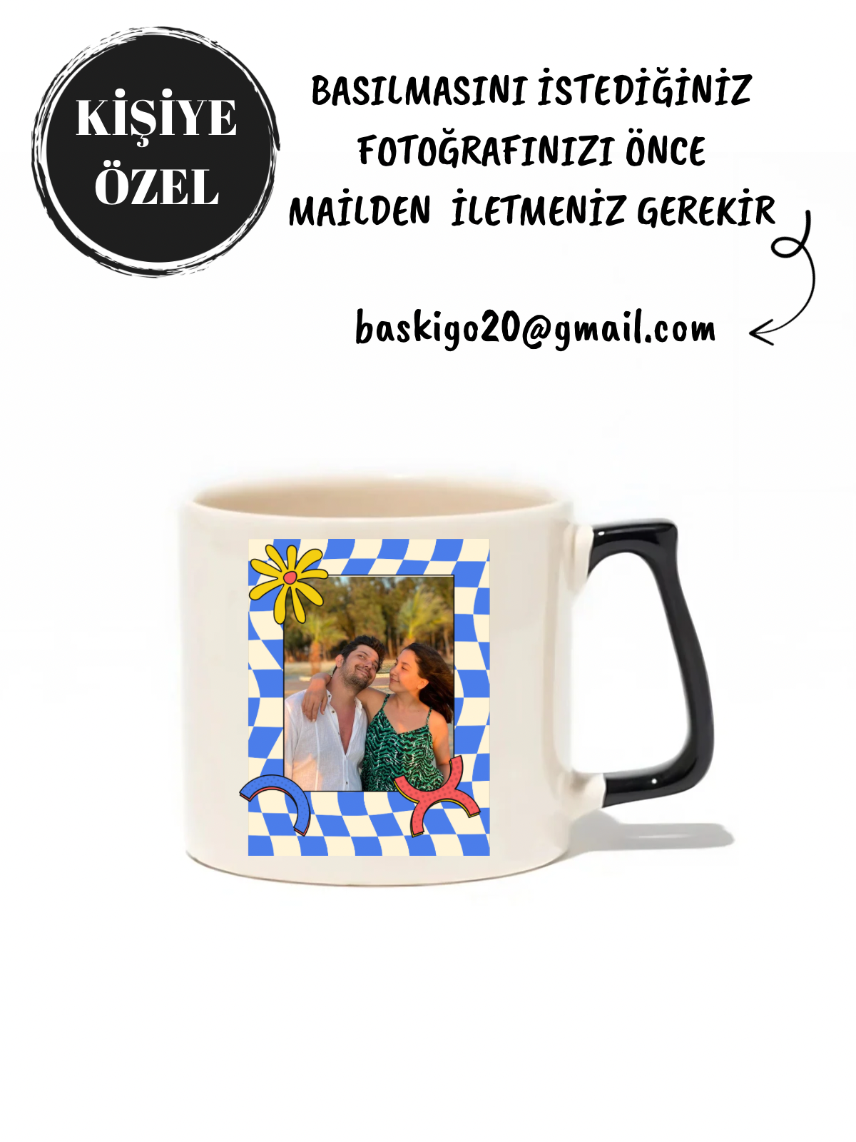 Kişiye Özel Fotoğraf Baskılı Lüks Kupa- Hediye Seramik Kupa