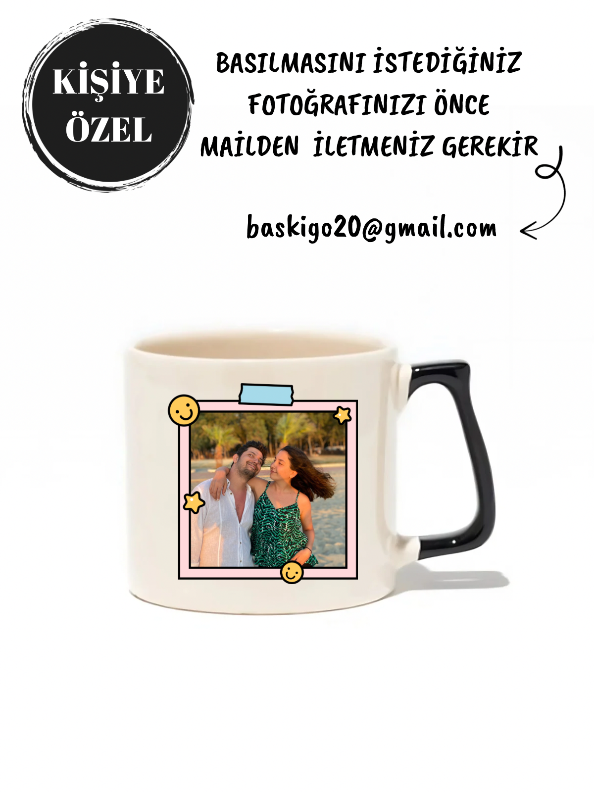 Kişiye Özel Fotoğraf Baskılı Lüks Kupa- Hediye Seramik Kupa