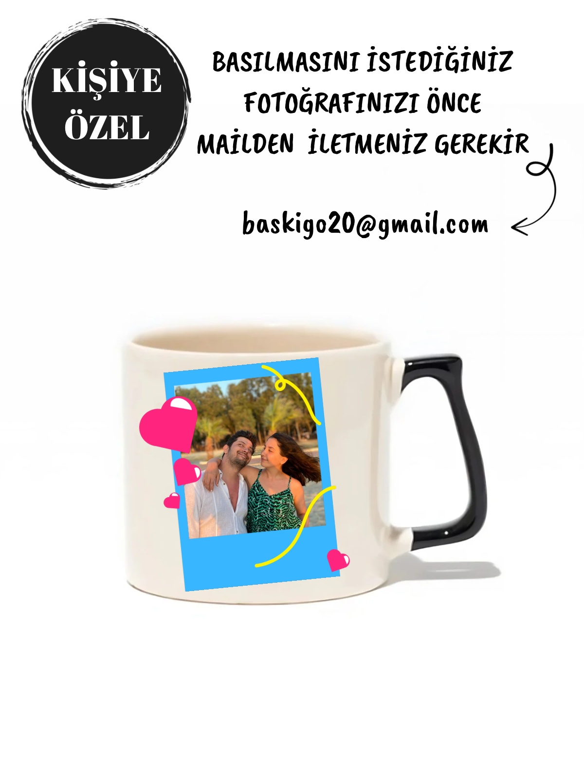 Kişiye Özel Fotoğraf Baskılı Lüks Kupa- Hediye Seramik Kupa