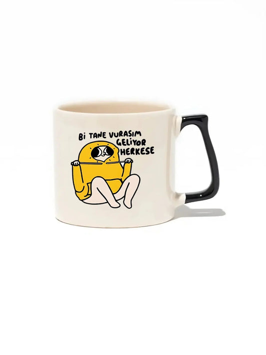 Bi Tane Vurasım Geliyor Herkese Lüks Kupa- Hediye Seramik Kupa