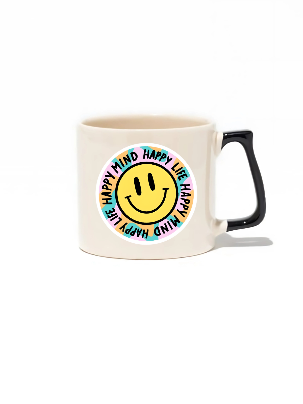 Happy Mind Happy Life Lüks Kupa - Hediye Seramik Kupa