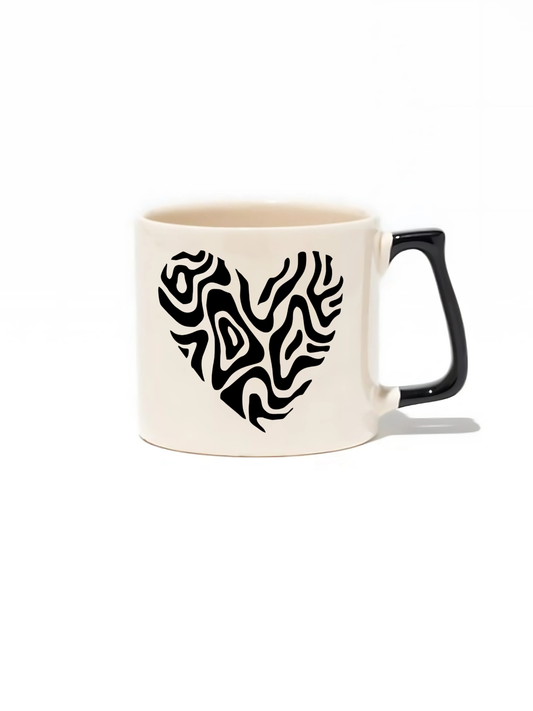 Kalpli Lüks Kupa - Hediye Seramik Kupa