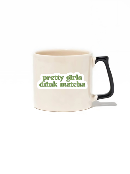 Pretty Girls Drink Matcha Lüks Kupa - Hediye Seramik Kupa