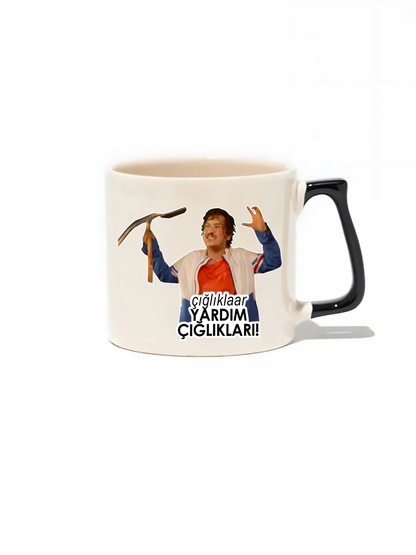 Çığlıklaaar Yardım Çığlıkları! Lüks Kupa - Hediye Seramik Kupa