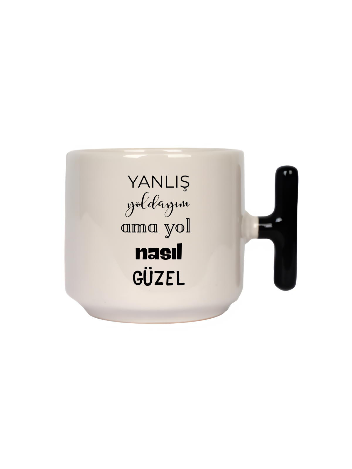 Yanlış Yoldayım Ama Yol Nasıl Güzel Latte Fincanı- Hediye Seramik Kupa