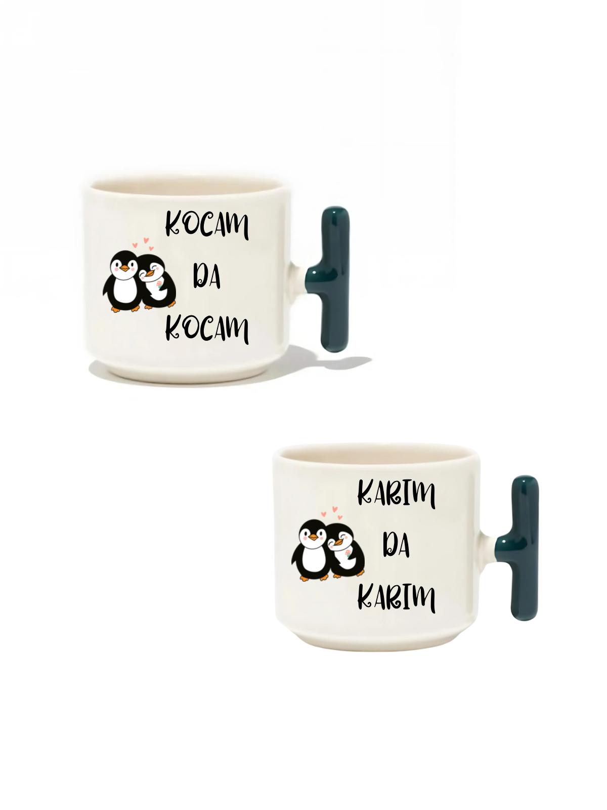 Kocam Da Kocam Karım Da Karım 2'li Latte Fincanı - Hediye Seramik Kupa