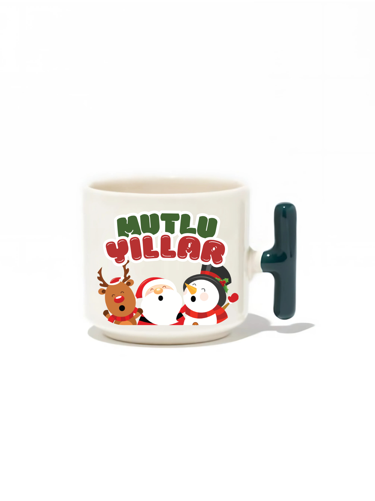 Yılbaşı/Yeni Yıl/Christmas Temalı Latte Fincanı - Hediye Seramik Kupa