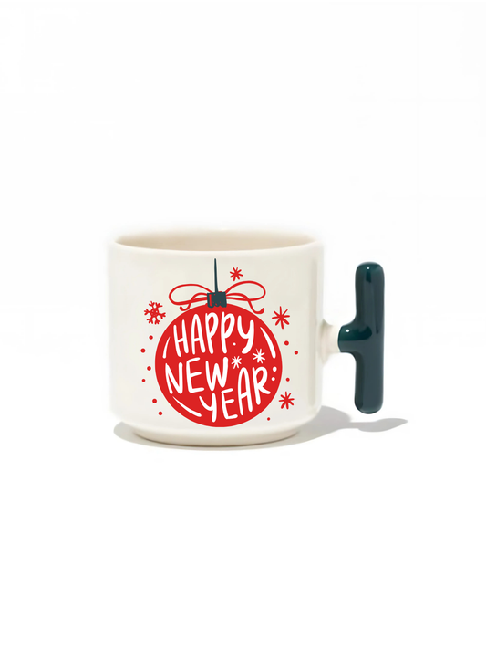 Yılbaşı/Yeni Yıl/Christmas Temalı Latte Fincanı - Hediye Seramik Kupa