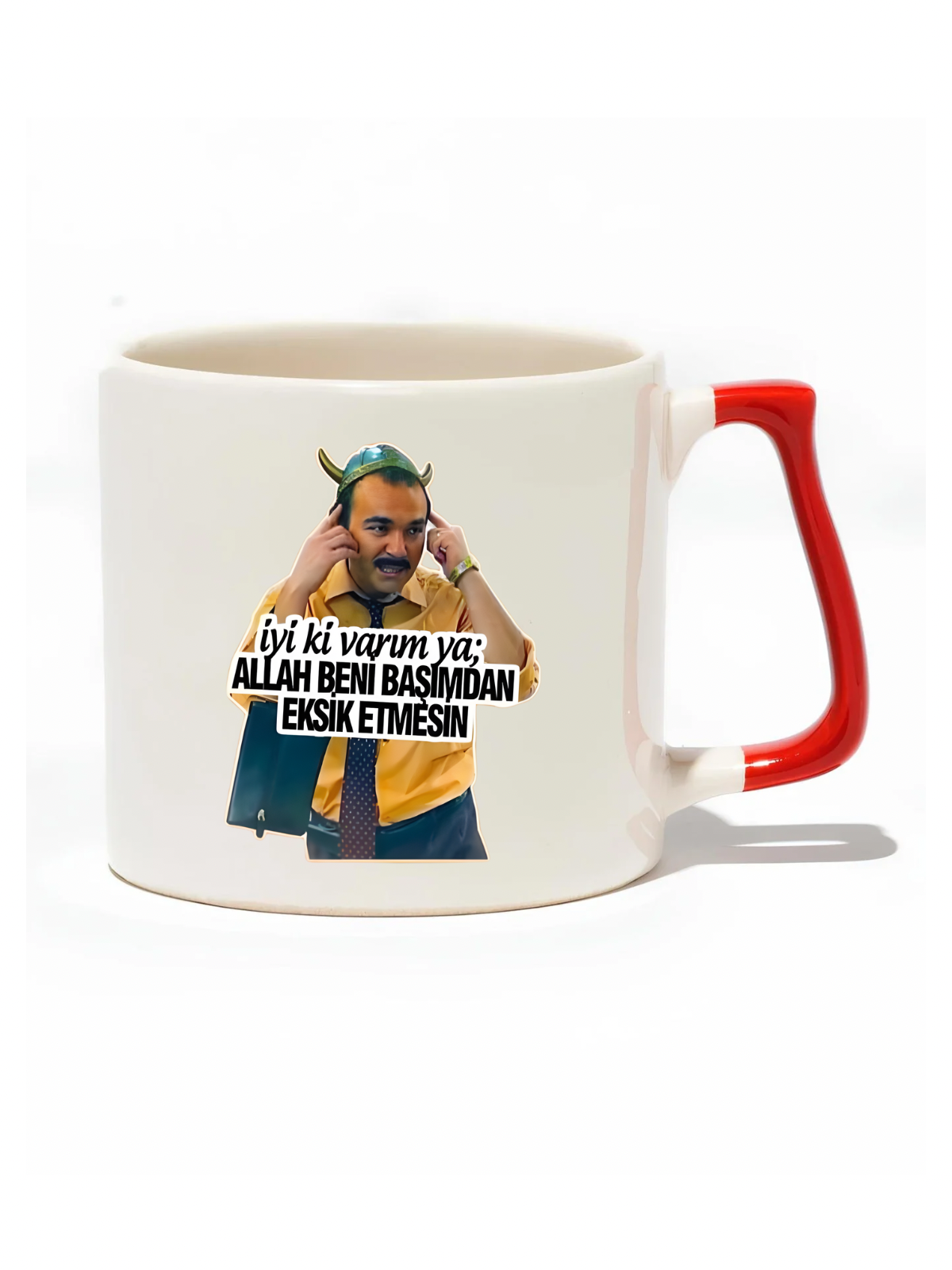 İyi Ki Varım Ya ; Allah Beni Başımdan Eksik Etmesin Lüks Kupa - Hediye Seramik Kupa