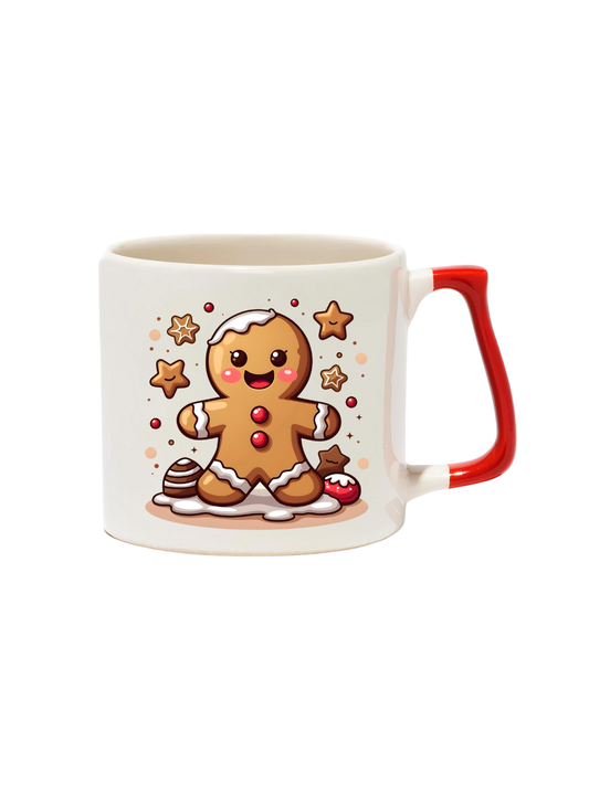 Yeni Yıl Gingerbread Man Hediyelik Lüks Kupa - Hediye Seramik Kupa