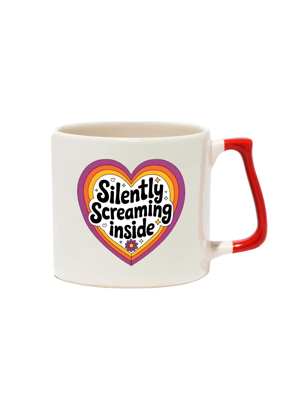 Silently Screaming Inside Lüks Kupa - Hediye Seramik Kupa