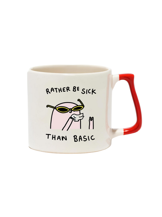 Rather Be Sick Than Basic Lüks Kupa - Hediye Seramik Kupa