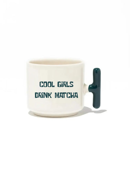 Cool Girls Drink Matcha Latte Fincanı- Hediye Seramik Kupa baskigo