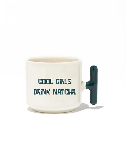 Cool Girls Drink Matcha Latte Fincanı- Hediye Seramik Kupa baskigo