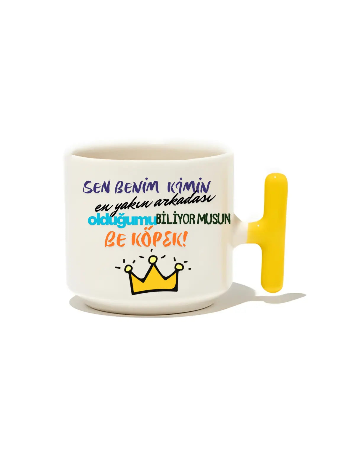 Sen Benim Kimin En Yakın Arkadaşı Olduğumu Biliyor Musun Be Köpek Latte Fincanı- Hediye Seramik Kupa