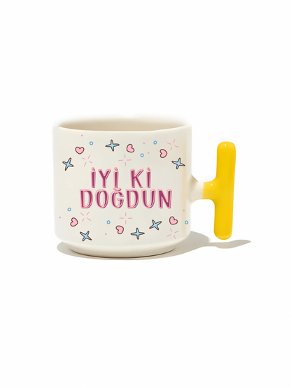 İyi Ki Doğdun Latte Fincanı- Hediye Seramik Kupa