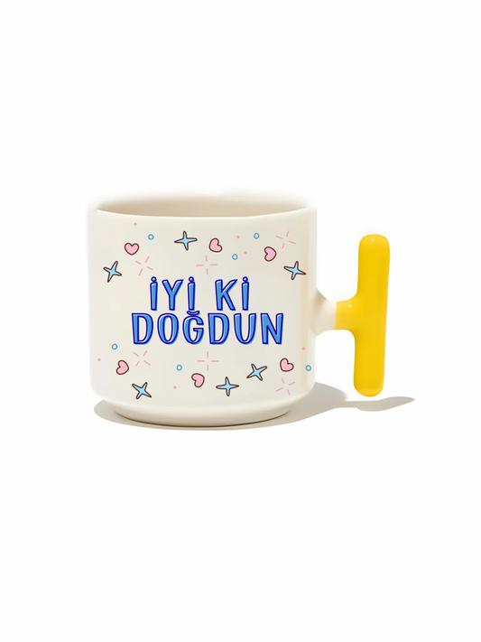 İyi Ki Doğdun Latte Fincanı- Hediye Seramik Kupa