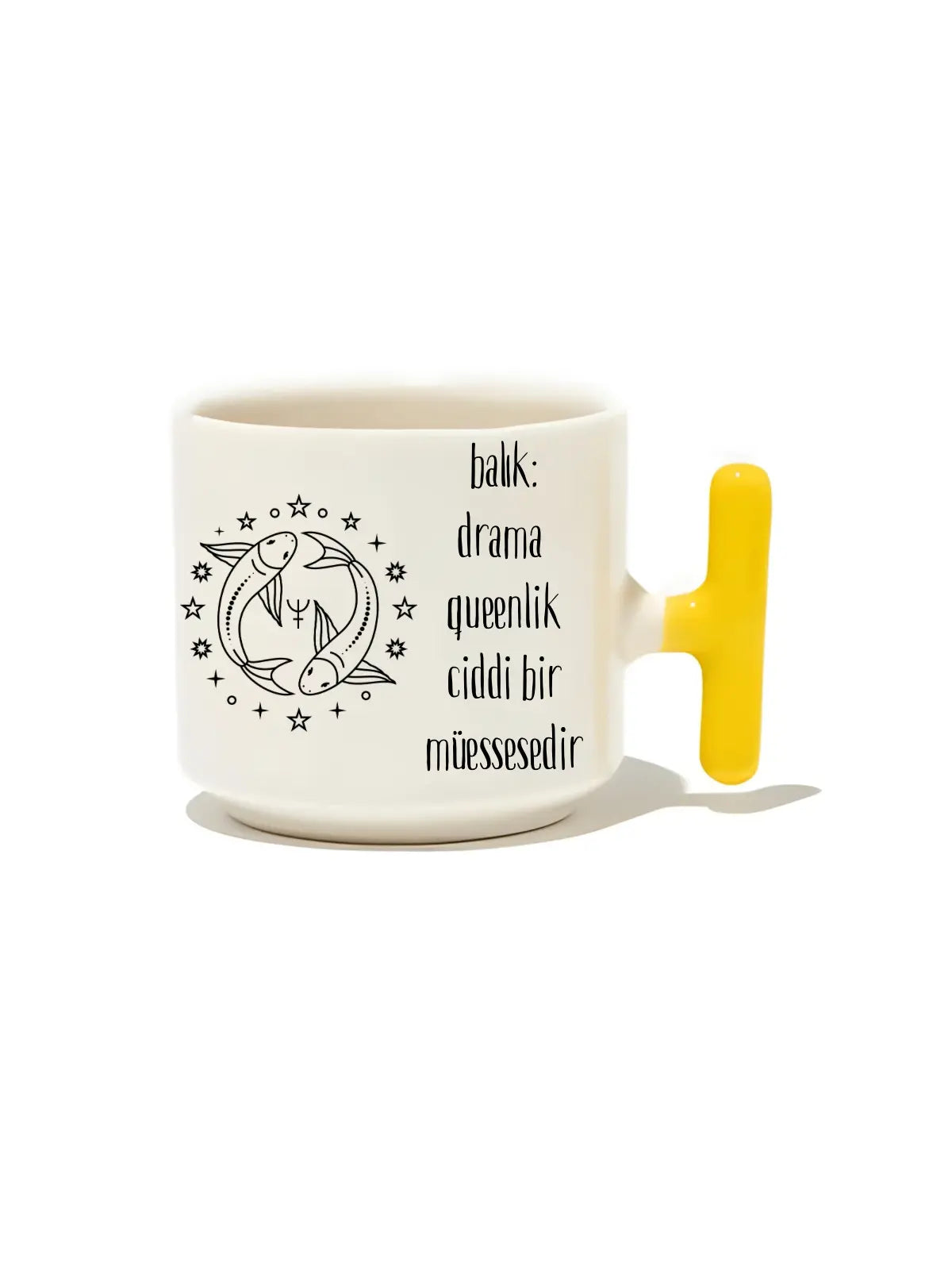 Balık: Drama Queenlik Ciddi Bir Müessesedir Latte Fincanı- Hediye Seramik Kupa