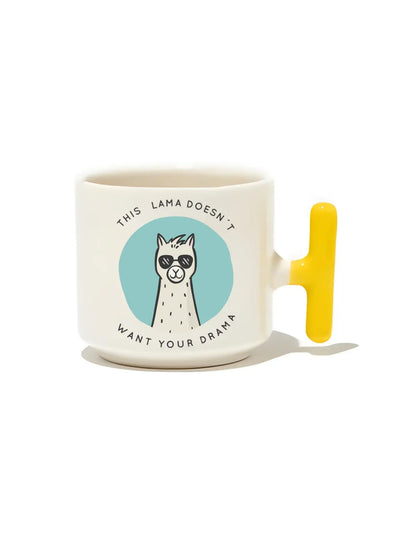 This Lama Doesn't Want Your Drama Latte Fincanı - Hediye Seramik Kupa