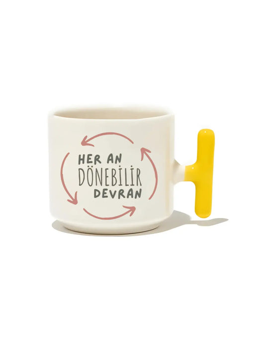 Her An Dönebilir Devran Latte Fincanı - Hediye Seramik Kupa