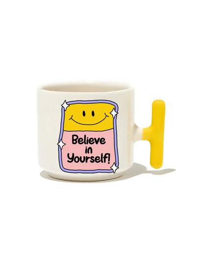 Believe In Yourself Latte Fincanı - Hediye Seramik Kupa