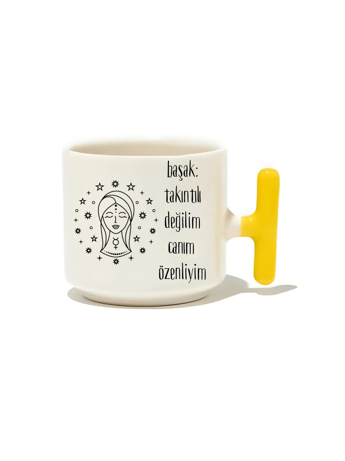 Başak: Takıntılı Değilim Canım Özenliyim Latte Fincanı- Hediye Seramik Kupa